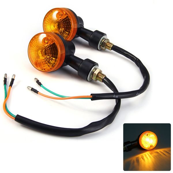 

2pcs 12V мотоцикла сигнала поворота Индикатор лампы Желтый индикатор сигнала Блинке