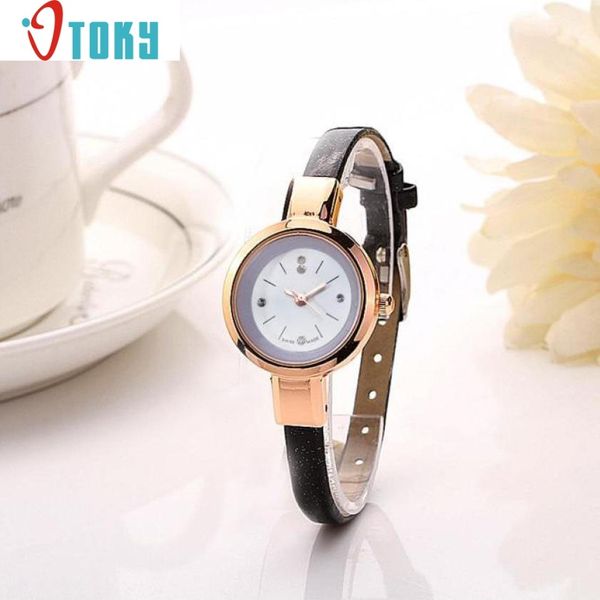 

women fashion 1pc lady round quartz analog bracelet watch gift wristwatches 80710, Slivery;brown