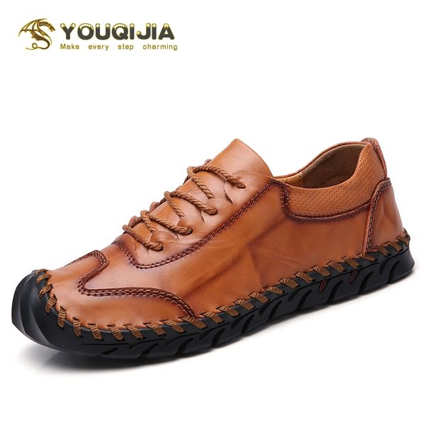 

mens loafers casual soft genuine leather shoes man flats moccasins boat shoes men's fashion handmade men comfort, Black