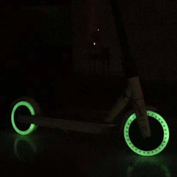 

светящаяся амортизирующая шина для mijia mi bird scooter skateboard амортизирующие резиновые шины колеса шины с твердым отверстием шины