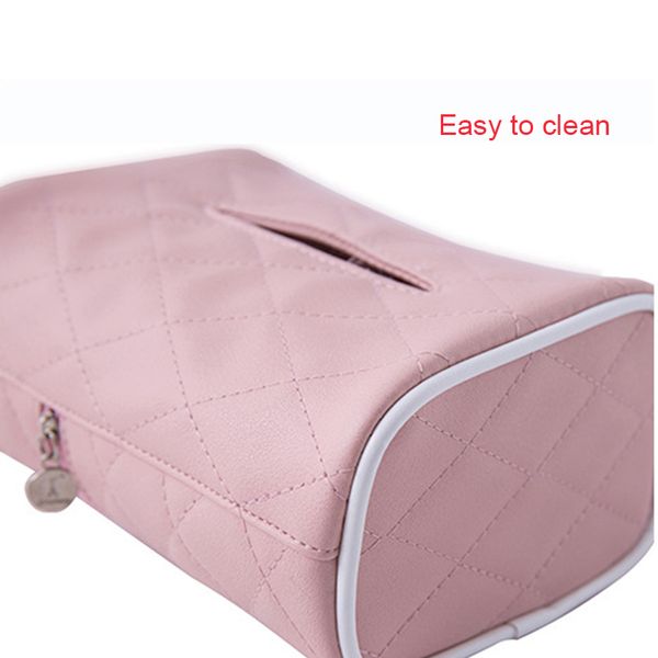 

tissue boxes napkin holder auto home use paper cover case holder pu leather tissue box js23