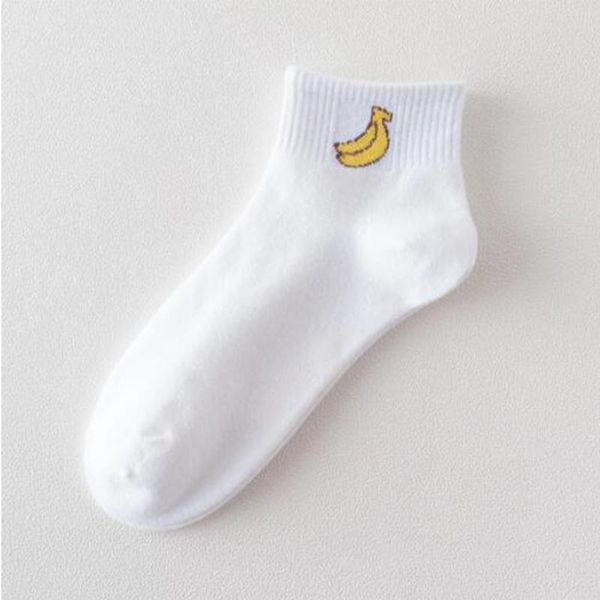 

носки корабль лодка носки просто смазливое короткое лето / осень / зима белого хлопка фрукты шаблон свежее голеностопные, Black;white