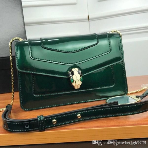 

новые женщины crossbody змея зеленый малахит глаза роскошные дизайнерские сумки женская crossbody цепи сумка высокое качество размер 23-15-6