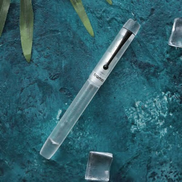 

tramol fountain pen matte trasparent resin ink pen ef/f nib eyedropper office school supplies penna stilografica writing