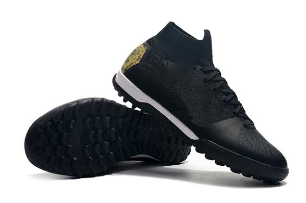 

all black cr7 football boots superfly vi fg tf ic soccer shoes mens/women/kids soccer cleats sports sneakers