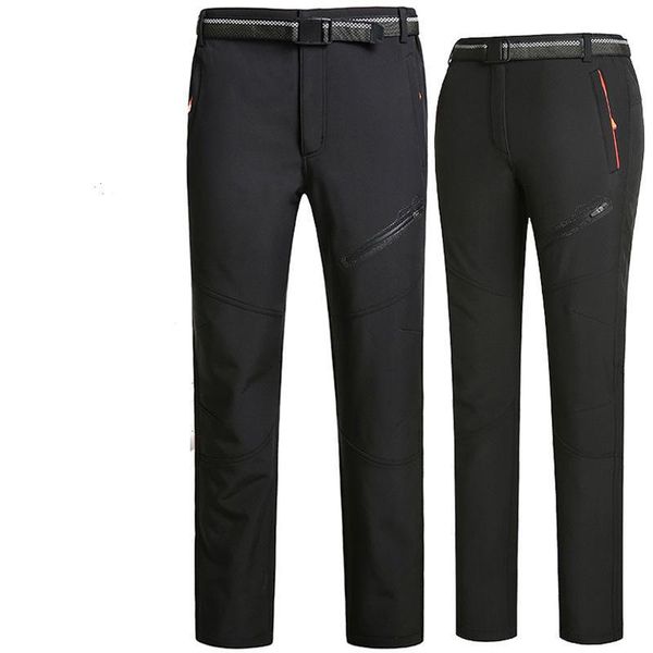 

2020 new men's autumn winter quick dry softshell pants outdoor elastic camping hiking trekking fishing climbing trousers, Black;green