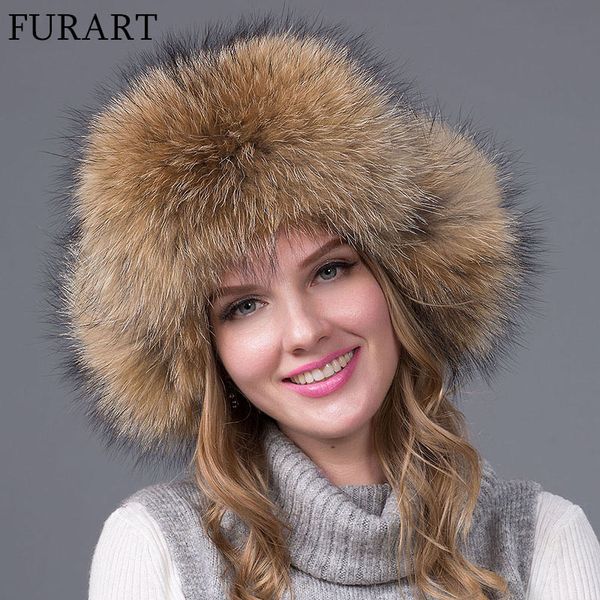 

furart моды теплой зима женского меховой шапки бомбардировщик утолщение лыжной шапочка меховой фабрика кожа протектор ухо чашка hjl-04, Blue;gray