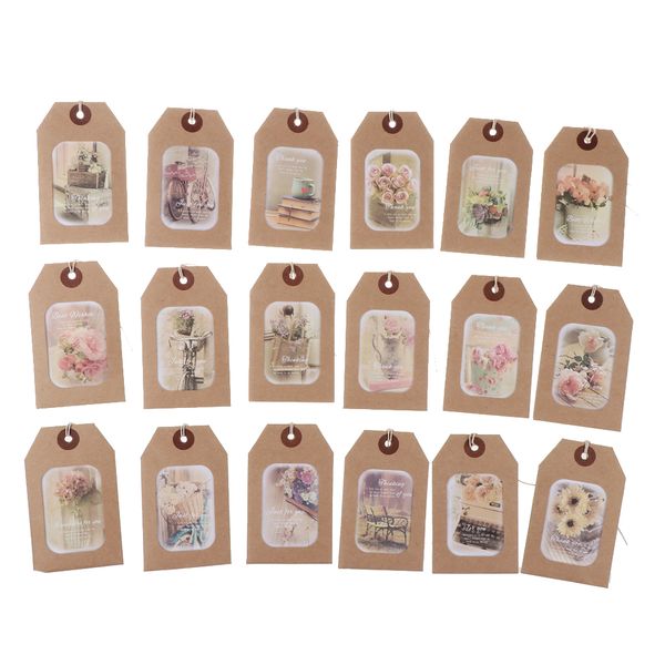 

18pcs kraft paper card wedding birthday greeting cards blank holiday card with envelope