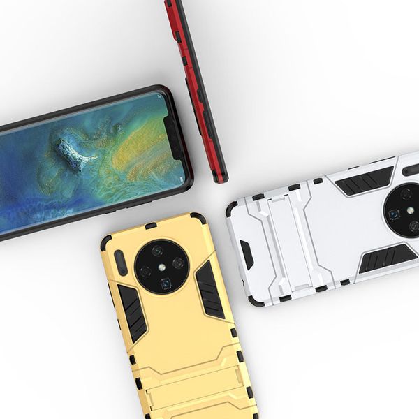 

тонкий доспех корпус телефона для huawei mate 30 гибридный чехол держатель кольца силикона трудная крышка для huawei mate30 телефон обложка