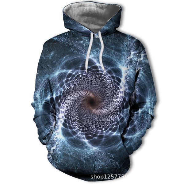 

mens designer 3d pool black hole vortex digital printing tide brand hooded sweater