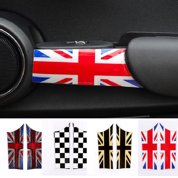 3d Union Jack Car Interior Door Armrest Sticker For Mini Cooper F56 3 Doors 2014 2015 2016 2017 2018 Styling Accessories Car Interior Modifications