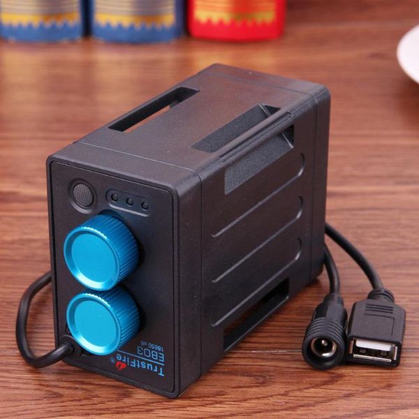 

6x18650 battery pack case power bank box with usb cable for bicycle light mobile phone