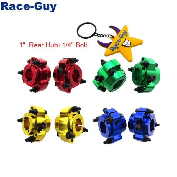 

lightened billet aluminum racing 1" 25mm rear wheel hubs 1/4" bolts for racing go kart drift trike