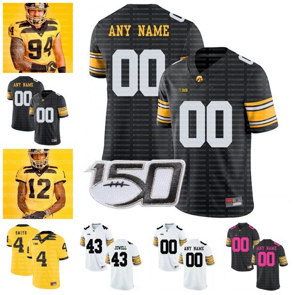 

custom ncaa iowa hawkeyes football jersey stanley 7 spencer petras tyrone tracy jr tyler goodson tyler linderbaum any name number stitched, Black;red