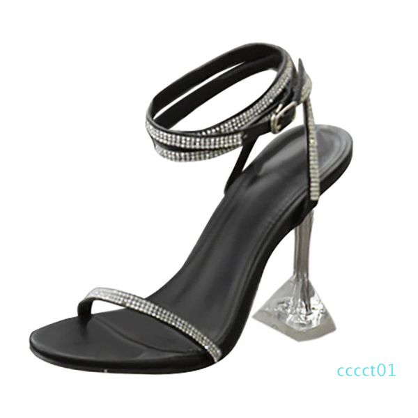 

2019 женка мода андалии open toe вокие каблђки обђв женина пѬозѬанй лео лод, Black