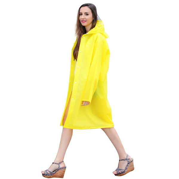 

yuding long raincoat eva thick rainwear universal waterproof hiking tour hooded rain coat poncho