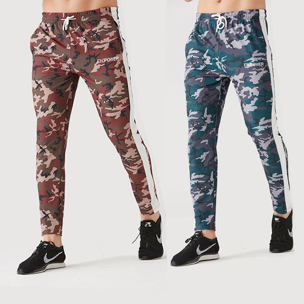 

2019 камуфляжные штаны мужчин фитнес повседневные брюки эластичные бодибилдинг одежда casual navy sweatpants мужские joggers, Black