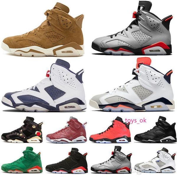 

2019 bred vi 6 6s mens basketball shoes infrared 23 3m reflective tinker gatorade green red blue men sports sneakers designer trainers