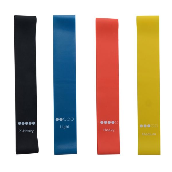 

4pcs 4 levels yoga resistance bands rubber elastic expander belt for fitness 1.1/0.5/0.9/0.7 workout training bands straps