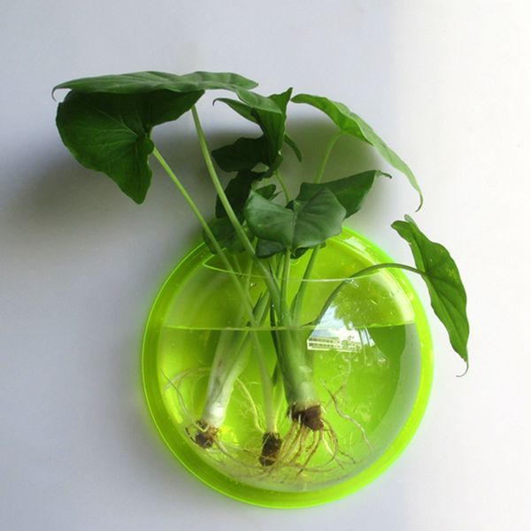 

acrylic wall stickers living room wall hangings fish tank restaurant flower pot hanging vase creative flower home decorations