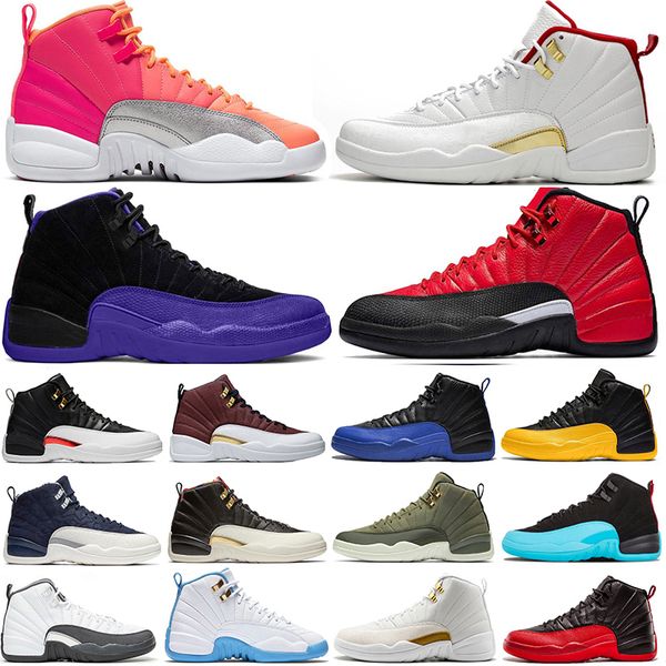 

winterized 12s men basketball shoes 12 new reverse taxi game ball game royal black dark concor fiba mens sports sneakers