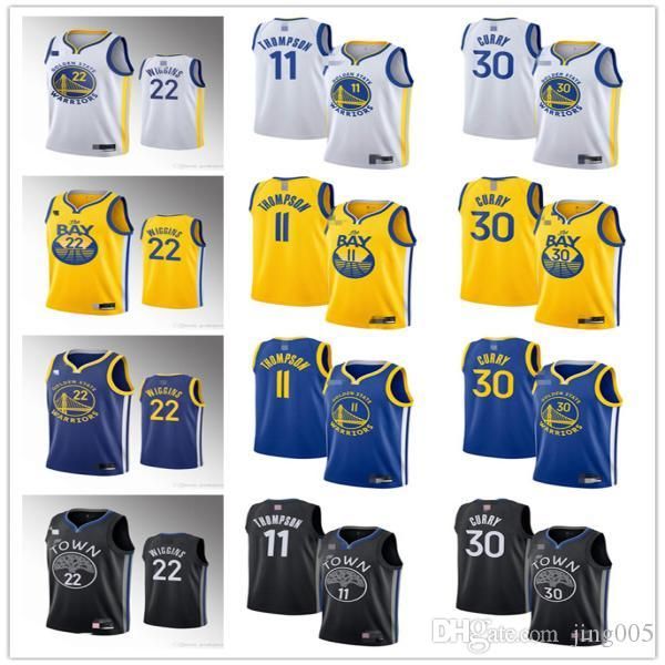 

mens womens youth golden state warriors 22 andrew wiggins 11 klay thompson 30 stephen curry basketball jerseys, Black;red