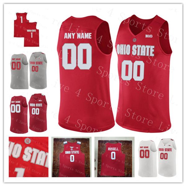 

men 2020 ohio state buckeyes basketball custom kaleb wesson d.j. carton duane washington jr.cj walker andre wesson russell conley jersey 4xl, Black