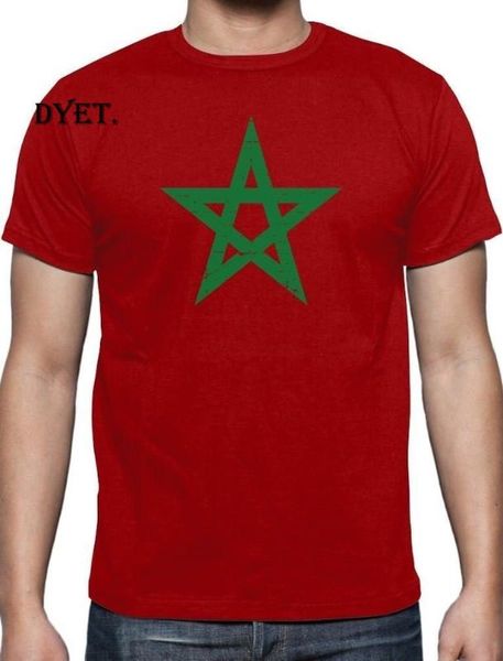 

men t shirt 2020 fashion printed t-shirt pure cotton men morocco flag vintage style retro moroccan t-shirt gift idea t shirt, White;black
