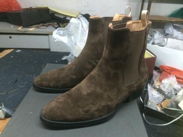 

ern style black leather motorcylcle boots men gentlemen shoes fall winter