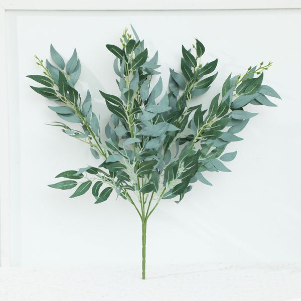 

uk 1 branch/pack artificial willow leaves garland wedding path table decoration