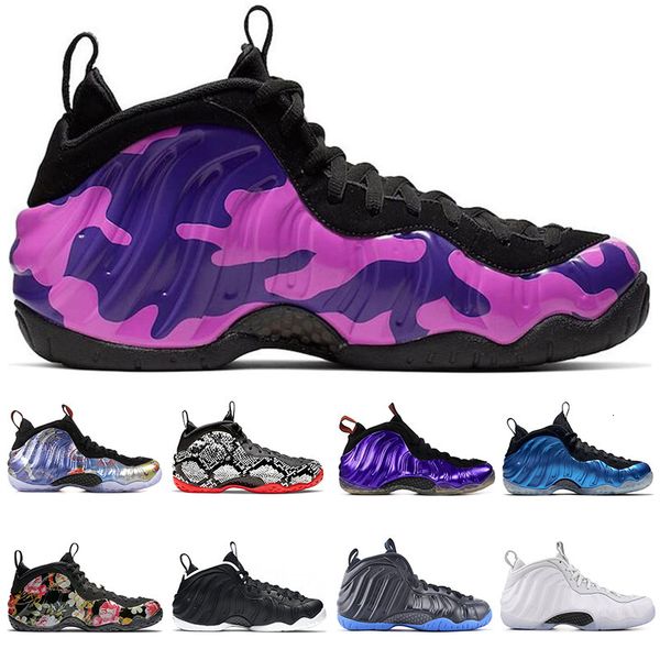 

new arrivel penny hardaway mens basketball shoes purple camo snakeskin usa floral knicks royal bule metallic red sports sneakers size 7-13