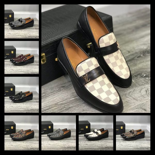 

mix 7 models ress shoes for gentle brands men bright skin genuine business dress leather shoes pointed toe mens designer business oxfords, Black;red
