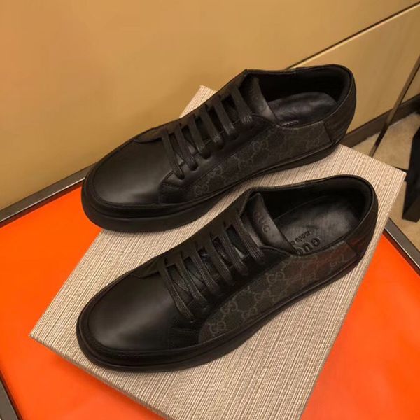 

men's casual shoes outdoor sports shoes fashion luxury men's boots printed casual sports shoes size38-45, Black