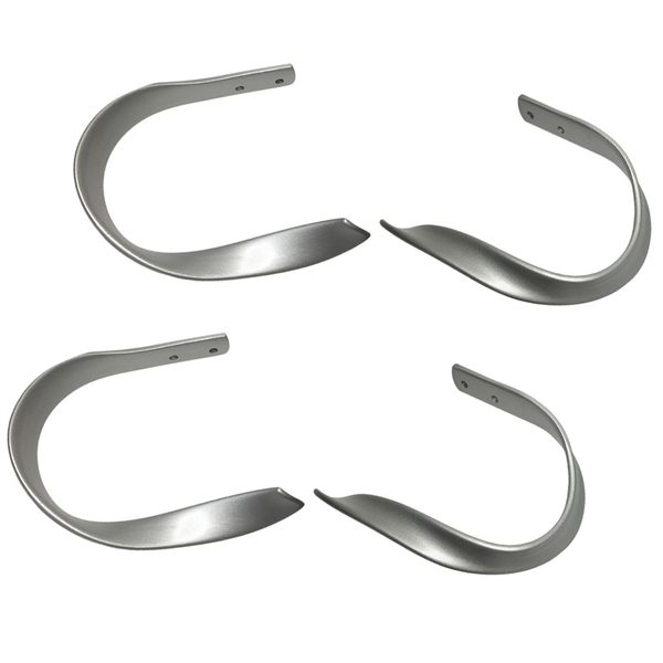 

set of 4 modern decorative aluminum alloy curtain drapery holdbacks hooks