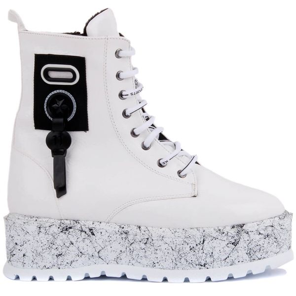 

moxee-white zipper high bottom women 's postal boat, Black