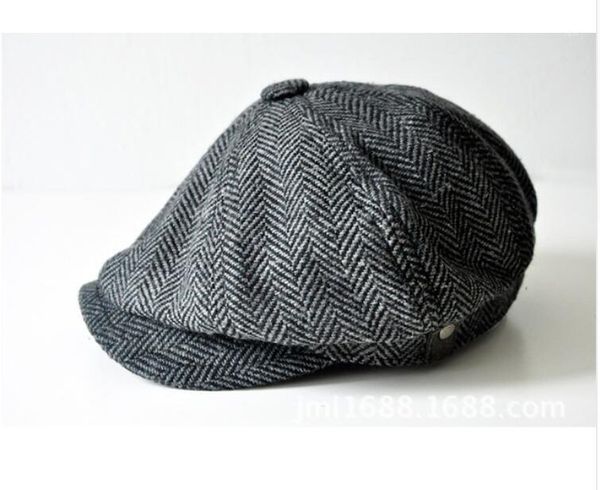 

высокое качество восьмиклинка для мужчин и женщин шляпы gorras планас восьмиугольная кепка досуг и полушерстяные консервированный коала плос, Blue;gray
