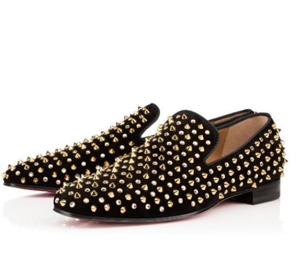 

Новые Роскошные Модные Дизайнеры Черные Шипы Шипованные Классические Туфли Марк