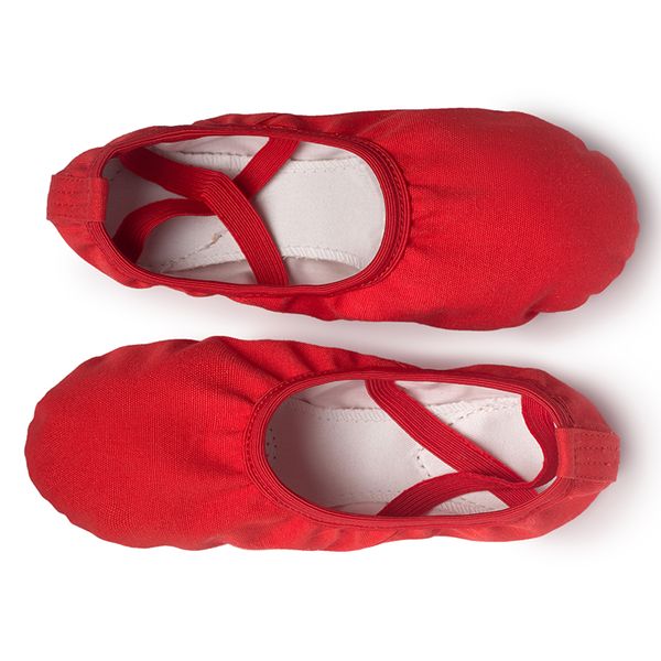 

ushine red quality full rubber band exercising shoes yoga slippers gym children ballet dance shoes girls woman kids ballerina