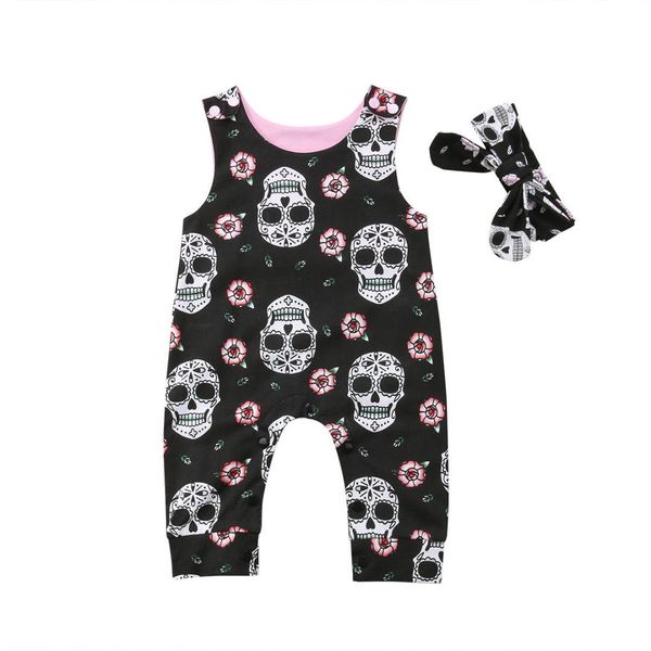 

halloween newborn baby rompers boys girls skull flower romper jumpsuit 2pcs outfit costume holiday cute baby clothing, Blue