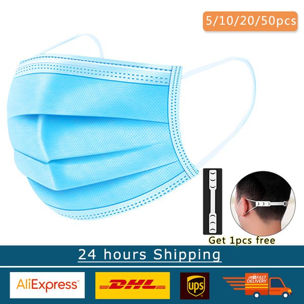 

100pcs disposable earloop face mouth mask 3 layers anti dust mask face prevent dust masks disposable dustproof mask