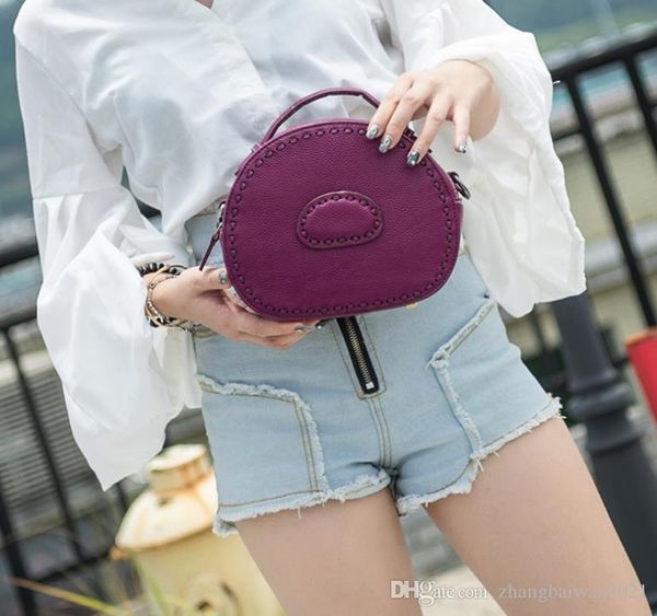 

женские сумки 2019 весна женская кожаная сумка портативный ретро сумка-мессенджер ручная сумка простой моды фиолетовый