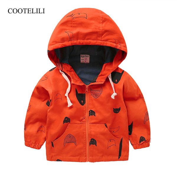 

cootelili cute fish printing children outerwear spring autumn coat baby boys girls jackets boys outerwear clothing 70-120cm, Blue;gray