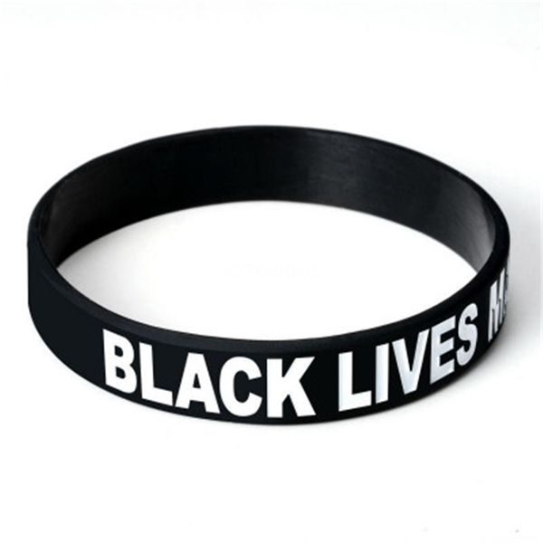

black lives matter printed piano keyboard silicone wristband black white stripe charm bracelet gift for music fans jewelry christ #2904