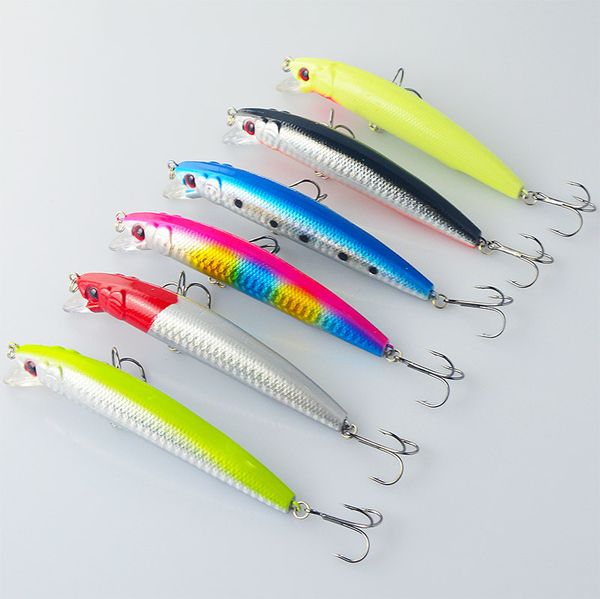 

1pcs/lot heavy laser minnow fishing lure floating 11.5cm/18g wobblers with 2 hooks m27