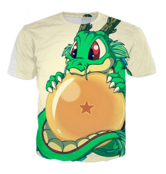 

new fashion men / women dragon ball z dragon funny 3d t-shirt casual short-sleeve t-shirt summer rzc0117, White;black