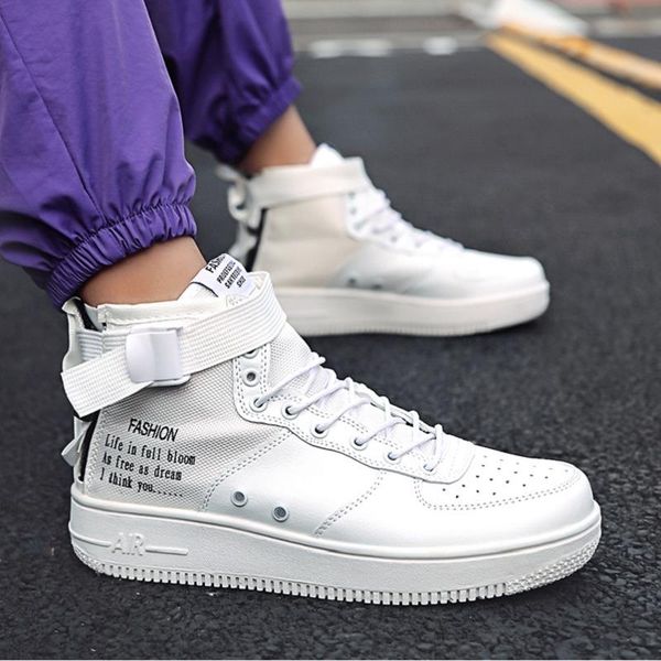

guderian men flats shoes sneakers fashion pu leather casual shoes for men lace up comfortable couple chaussures hommes, Black
