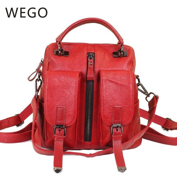 

2020 new year shoulder bag handbag red leather leather 2020 fashion shoulder diagonal cross bag three-use