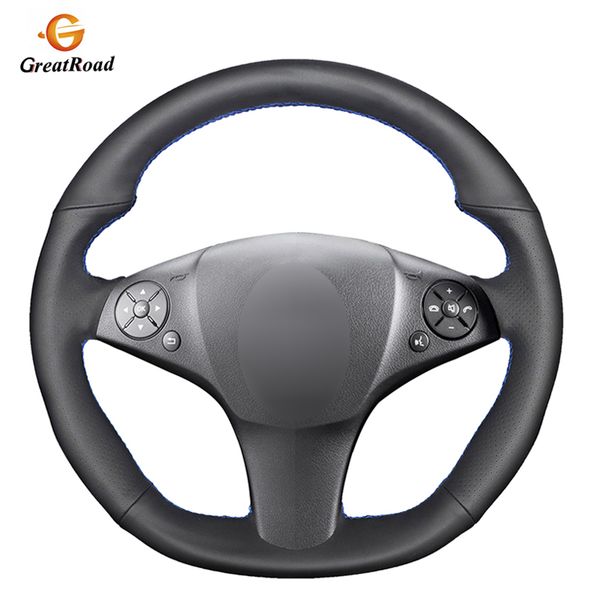 

hand-stitched black pu artificial leather car steering wheel cover for slr-class 2009 sl-class amg 63 65 2009-2012