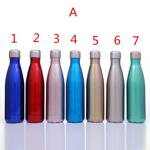 53-Stil! 16-Unzen-Wasserflasche in Cola-Form, vakuumisolierte Reise-Wasserflasche, doppelwandige Edelstahl-Wasserflasche in Cola-Form für den Außenbereich