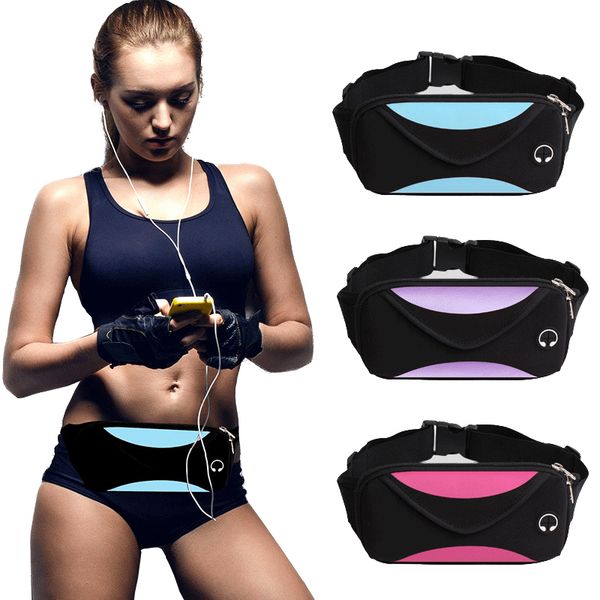 

waist bags women men waterproof fanny pack belt bum bag waist pack fashion patchwork phone pouch bags headphone jack